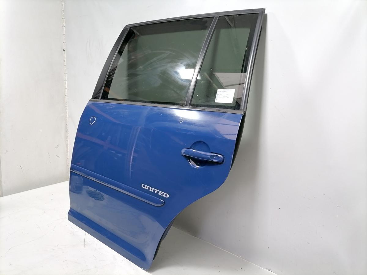 VW Touran 1T original T&uuml;r hinten links LL5M Indienblau Rohbau Bj.2008